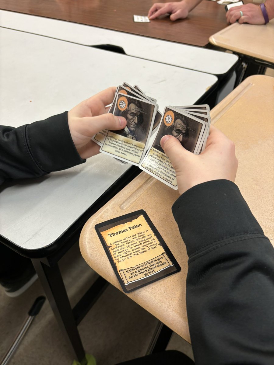 Mr. Nasis joined History Club to play test a card game he’s developing. In this game, players take on the persona of Enlightenment thinkers like Locke, Montesquieu, and Rousseau, and engage in a salon discussion and exchange of ideas based on modern real world scenarios. #sstlap