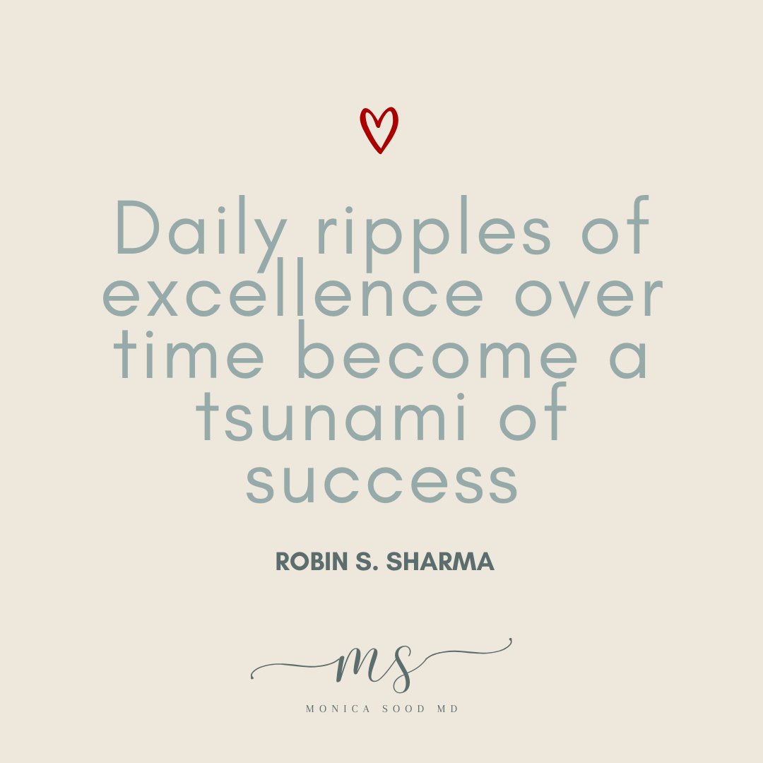 “Daily ripples of excellence over time become a tsunami of success.” - Robin S. Sharma.

#healthmotivation #healthinspo #healthysoul #balancedliving #healthquotes #healthishappiness #healthyquotes #choosehealthy #healthinspiration #functionalmedicinepractitioner