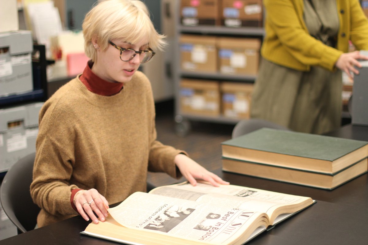 Northeastern University Library (@northeasternlib) on Twitter photo A few weeks ago, the <a href="/nu_archives/">Northeastern Archives and Special Collections</a> moved into its newly renovated space in the lower level of Snell Library. While the collections are still being transferred back, staff are making use of their new space as they process materials, teach classes, and consult with researchers! A few weeks ago, the <a href="/nu_archives/">Northeastern Archives and Special Collections</a> moved into its newly renovated space in the lower level of Snell Library. While the collections are still being transferred back, staff are making use of their new space as they process materials, teach classes, and consult with researchers!