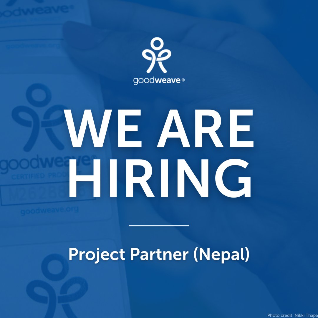#NowHiring GoodWeave is looking for a project partner in Nepal to explore the impacts of climate on migration, child and/or forced labor. Ideal candidates have 10+ years of research experience. Please submit an expression of interest by April 12. Visit: bit.ly/GWIJobs