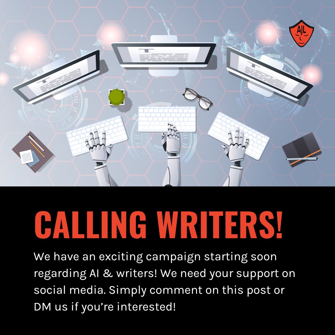 Attention all writers! AJL is nothing without its community and we now need your support for an upcoming campaign. If you are a writer or AI activist with a social media following, and you want to make a difference, please drop a comment below or send us a DM and our team will…