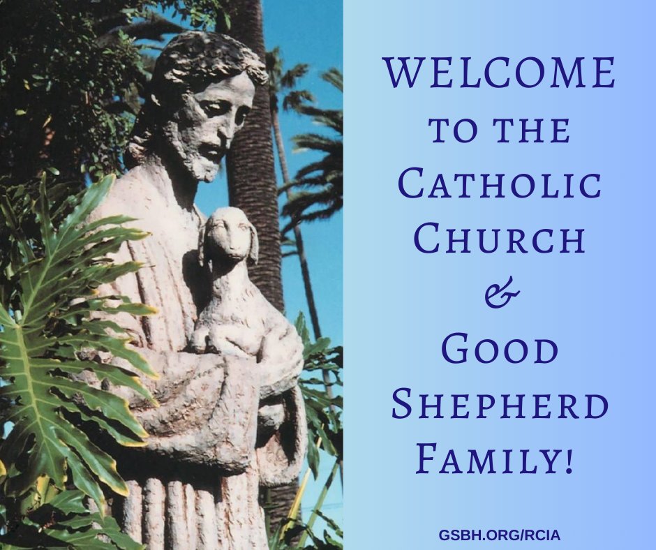 Welcome to the 'flock'! God Bless all those who completed their Sacraments during the Easter Vigil Mass. #RCIA is a process of study, exploration, faith-sharing & faith formation. Find out more at gsbh.org/RCIA #AllAreWelcome #WelcometotheFlock #RCIA #BecomingCatholic