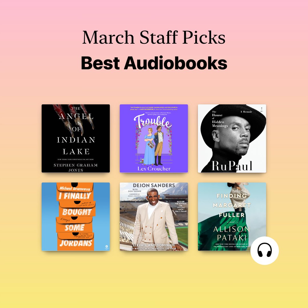 Have an audiobook accompany you on your #springbreak trip with our March staff picks. 🎧 From chilling thrillers to inspiring memoirs, check out our full list here: apple.co/MarchBestAB