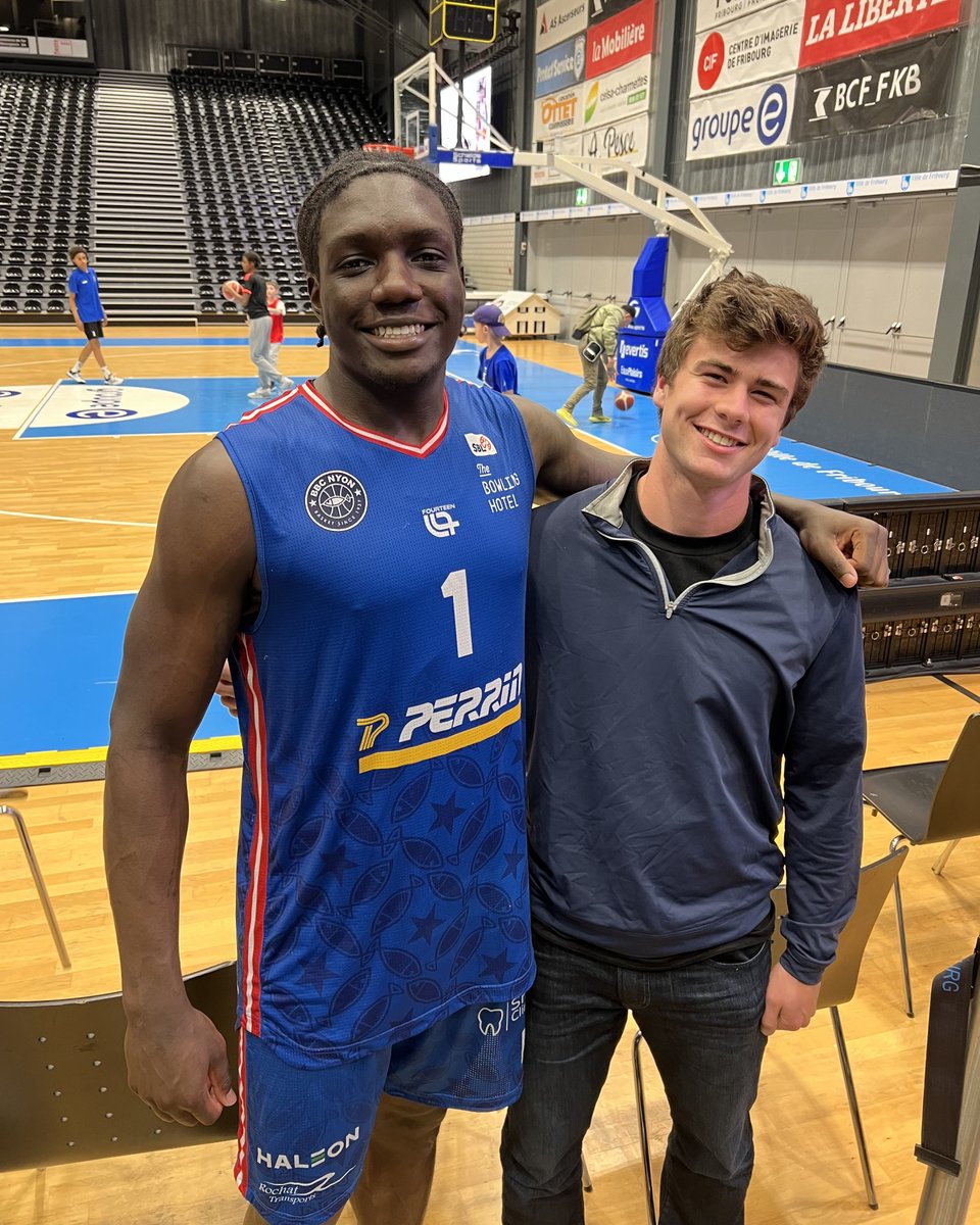 Student manager Matt McDonough, who is studying abroad this semester, caught up with Gerrale Gates in Switzerland, where he is currently playing for Nyon BBC! #GoCrossGo