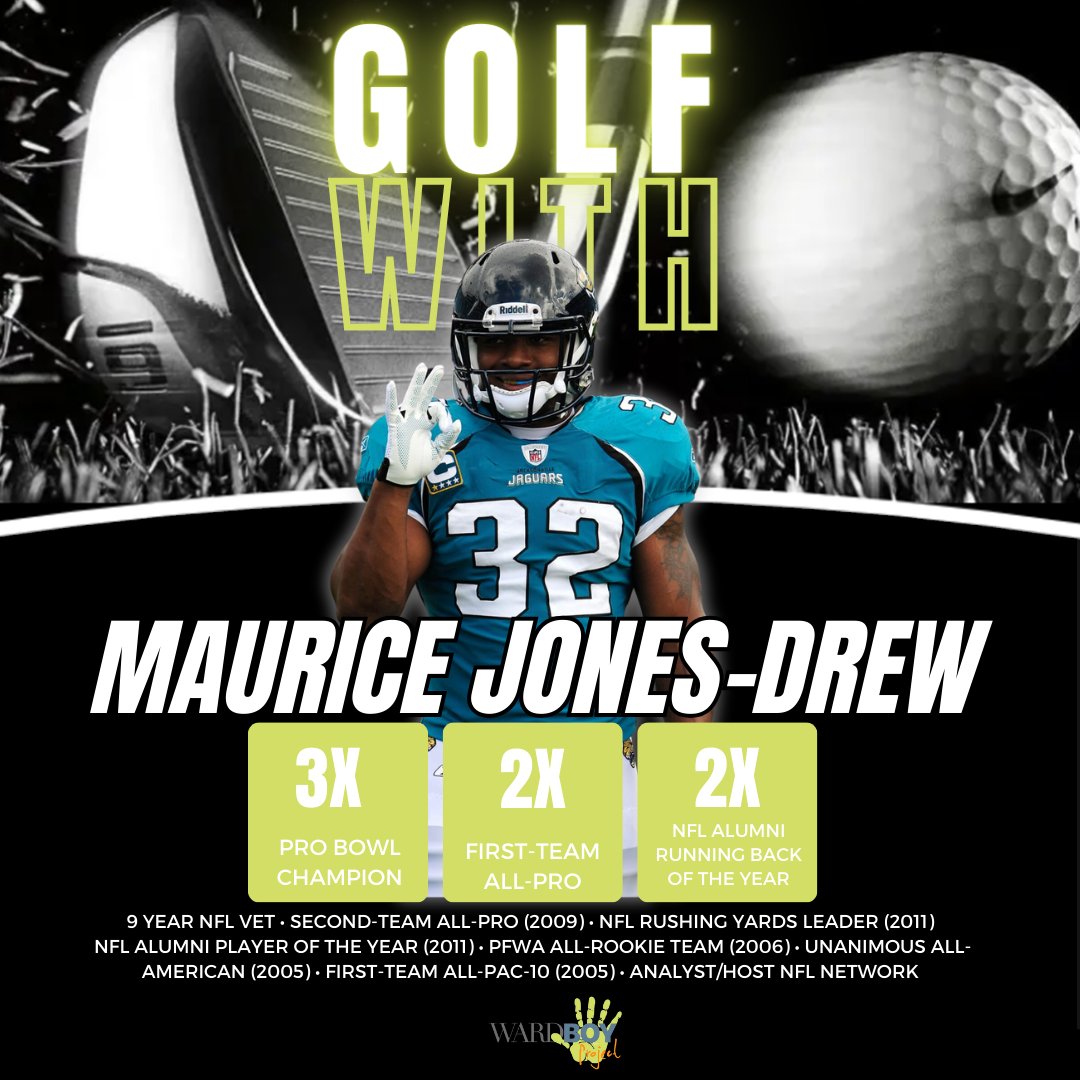 Exciting news! Maurice Jones-Drew is joining us at the Wardboy Project's 1st golf tournament! Don't miss the chance to tee off alongside this football legend and support a great cause. Secure your spot today! How to register? Link in bio! #wardboyproject #nfl #SuperBowl #Golf