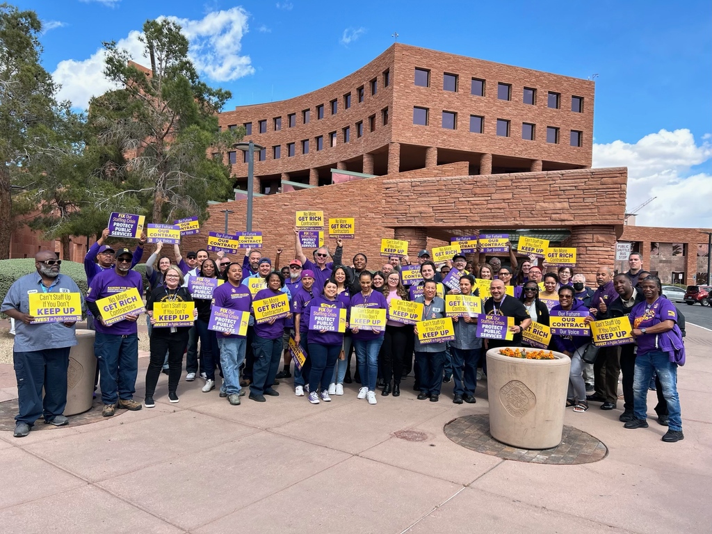 Big turnout at the County Commission meeting this week! Public workers are standing up for a contract that fixes our staffing crisis and protects public services.