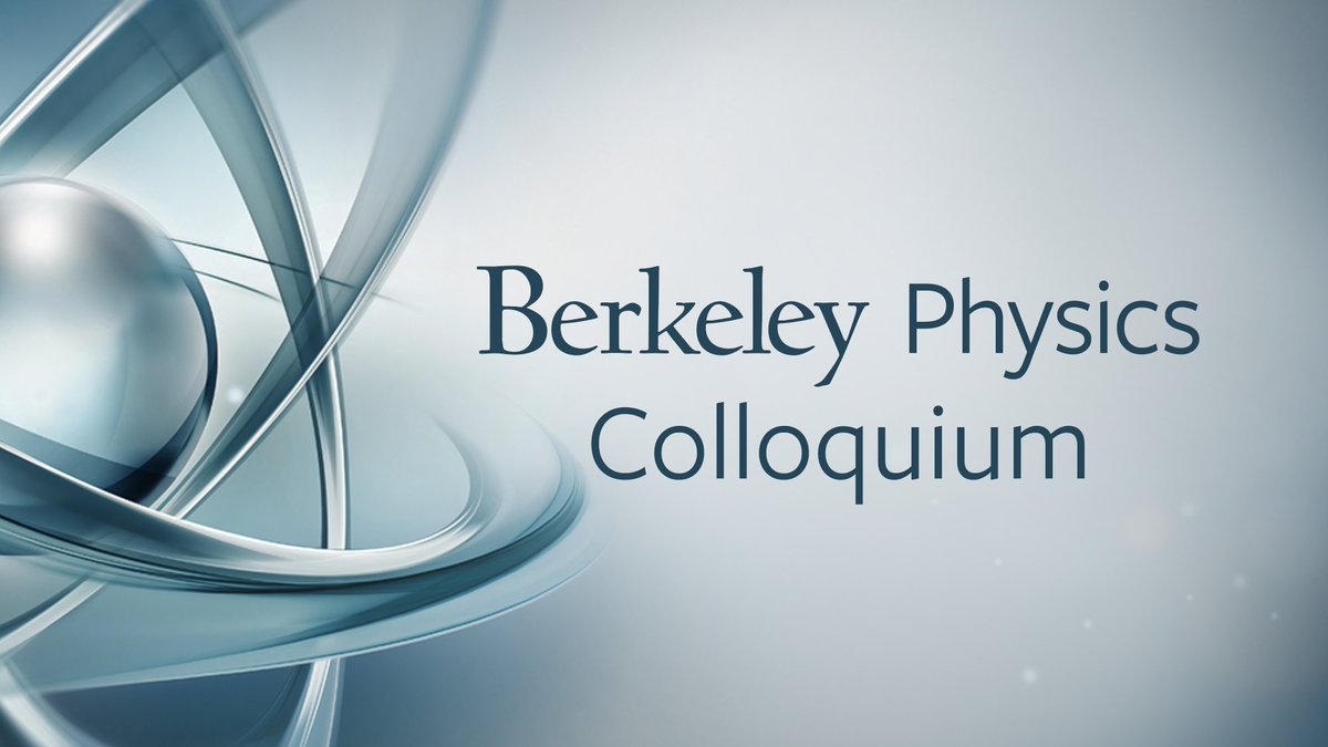 Monday, April 1 join us for the Physics Colloquium with Professor Matthew Fisher of UC Santa Barbara. His talk, Quantum Many-body theory in the Quantum Information era, will be presented at 4:15 pm in Physics North, Lecture Hall #1. events.berkeley.edu/livewhale/?eve…