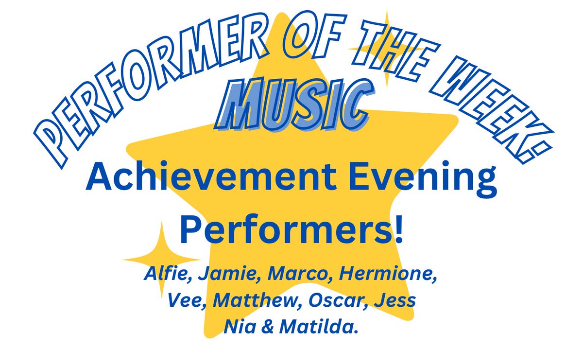 🌟PERFORMER OF THE WEEK🌟 W/c 25/03/24 Congratulations Olivia, Alfie, Jamie, Marco, Hermione, Vee, Matthew, Oscar, Jess, Nia & Matilda!