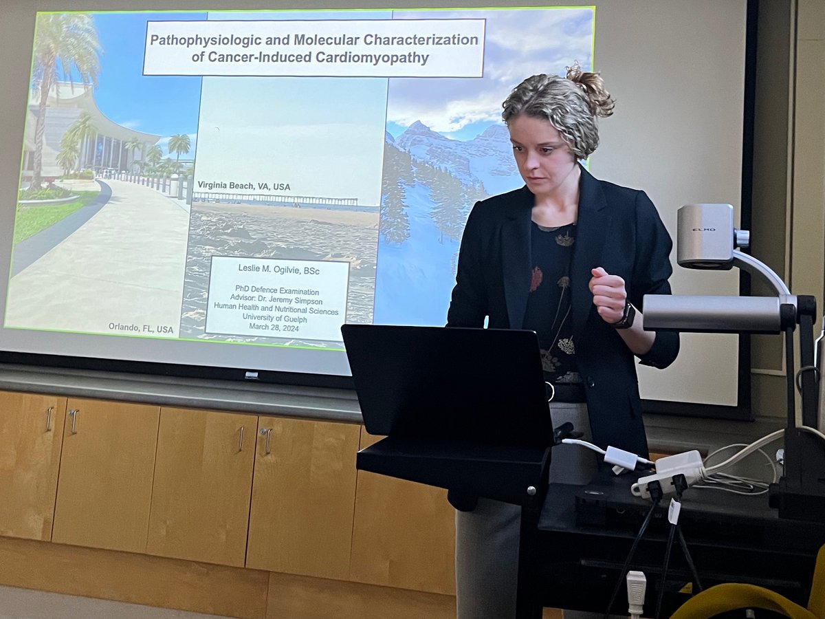 🍾CONGRATULATIONS DR. OGILVIE!👍 📢Leslie Ogilvie, PhD, Successfully Defended Her Thesis! 🫀Cancer-Induced Cardiomyopathy 🔬Pathophysiologic & Molecular Characterization 🗓️March 28 📌Food Sciences, Room FS146 @UofG_HHNS! 🏛️#UofG #UofGCBS 🎓#PhDGrad @leslieogilvie #WomenInScience