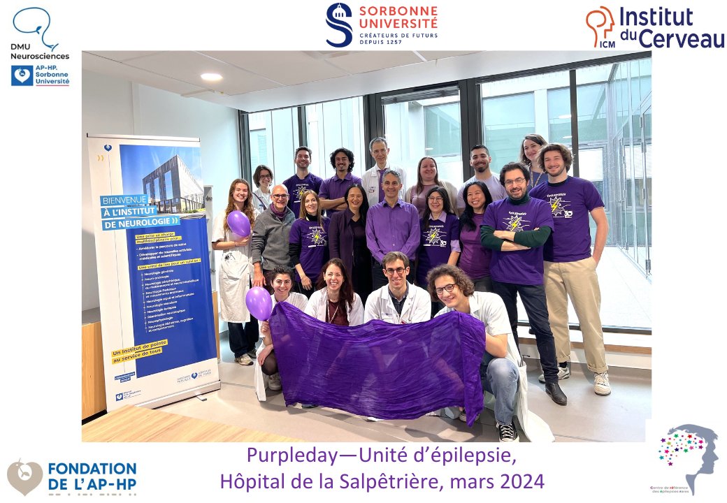 🟣✨ Un immense merci à l'équipe de neurologie épilepsie Pitié Salpêtrière menée par le Pr Vincent Navarro pour leur contribution au Purple Day… et leur engagement quotidien ! #PurpleDay #purpleday2024 #epilepsy #épilepsie #epilepsie #don  #neurologie #PurpleDayforepilepsy