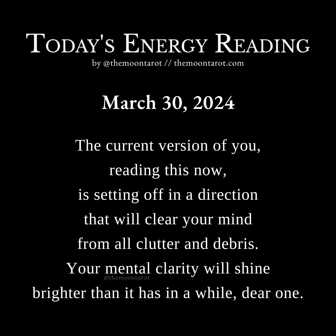 themoontarot_'s tweet photo. Today's Energy Reading: March 30, 2024 https://t.co/E7cpt1dFbR