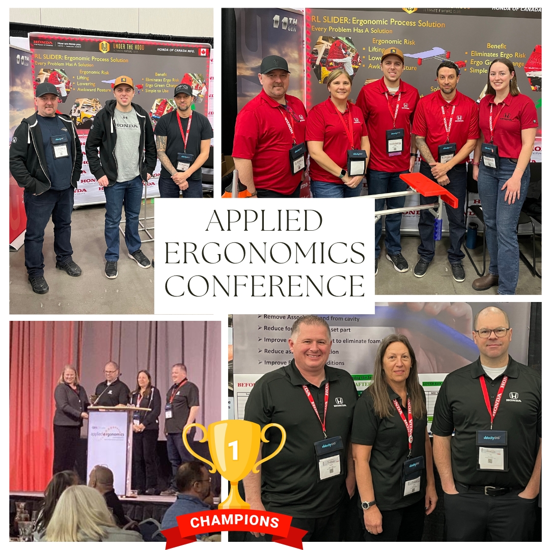 Our ergonomics innovation teams went to Louisville this week to participate in the Applied Ergonomics Championship. HUGE congratulations to the PA2 Team for winning the Ergo Cup for their category! Way to go HCM! #AppliedErgo2024 @AES_IISE