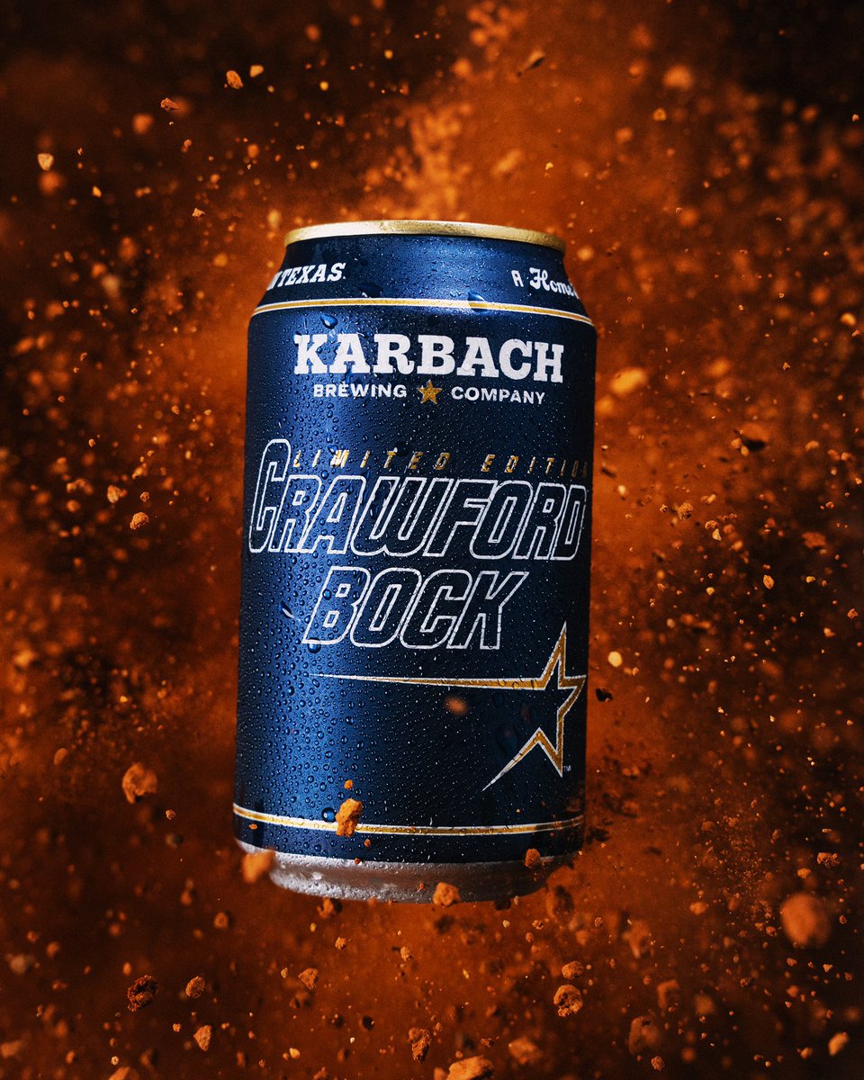 BASEBALL IS BACK! 🙌 Celebrating Opening Day, we are introducing a throwback Crawford Bock can! ⚾️🚀 Relive the glory days with this limited-edition tribute to the Houston Astros. Available exclusively in 12-packs! 🤘