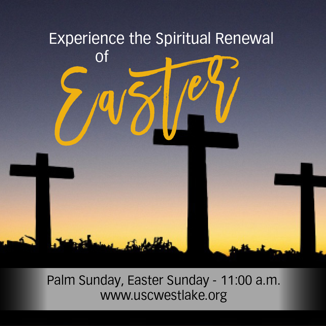 Join us for Easter Sunday at Unity Westlake!  Let's celebrate resurrection, renewal, and the eternal light of Christ. 🙏 See you there!
ow.ly/7IYt50R3X1A

 #EasterAtUnityWestlake #ResurrectionCelebration #UnityInFaith #RenewalAndHope