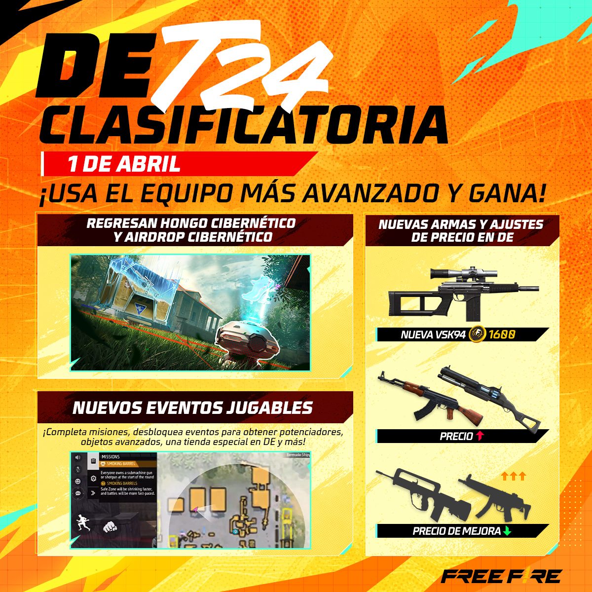 🔥 ¡NUEVA temporada de Duelo de Escuadras MAÑANA! 🔥 Equípate con la mejor tecnología, estrena la VSK94 en batalla y completa nuevas misiones para obtener beneficios especiales. 💪 ¿Listo para la batalla? 💥 💡 ¡No olvides presumir tu Resumen de Temporada!