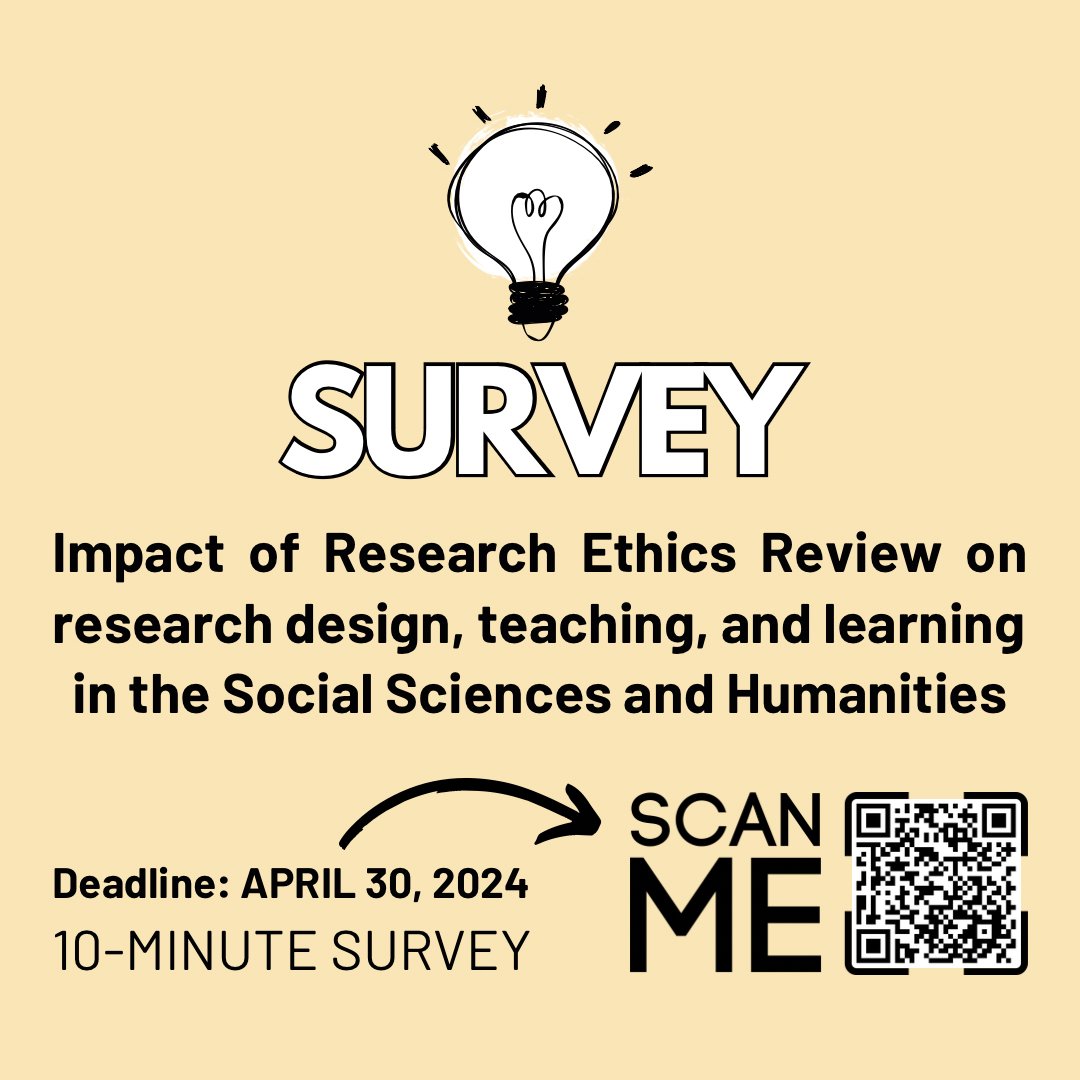 Researchers!  Help us understand the impact of REB review on your decisions about research and teaching!  University and College Faculty and Students, across Canada - have your say: wlu.ca1.qualtrics.com/jfe/form/SV_bI…