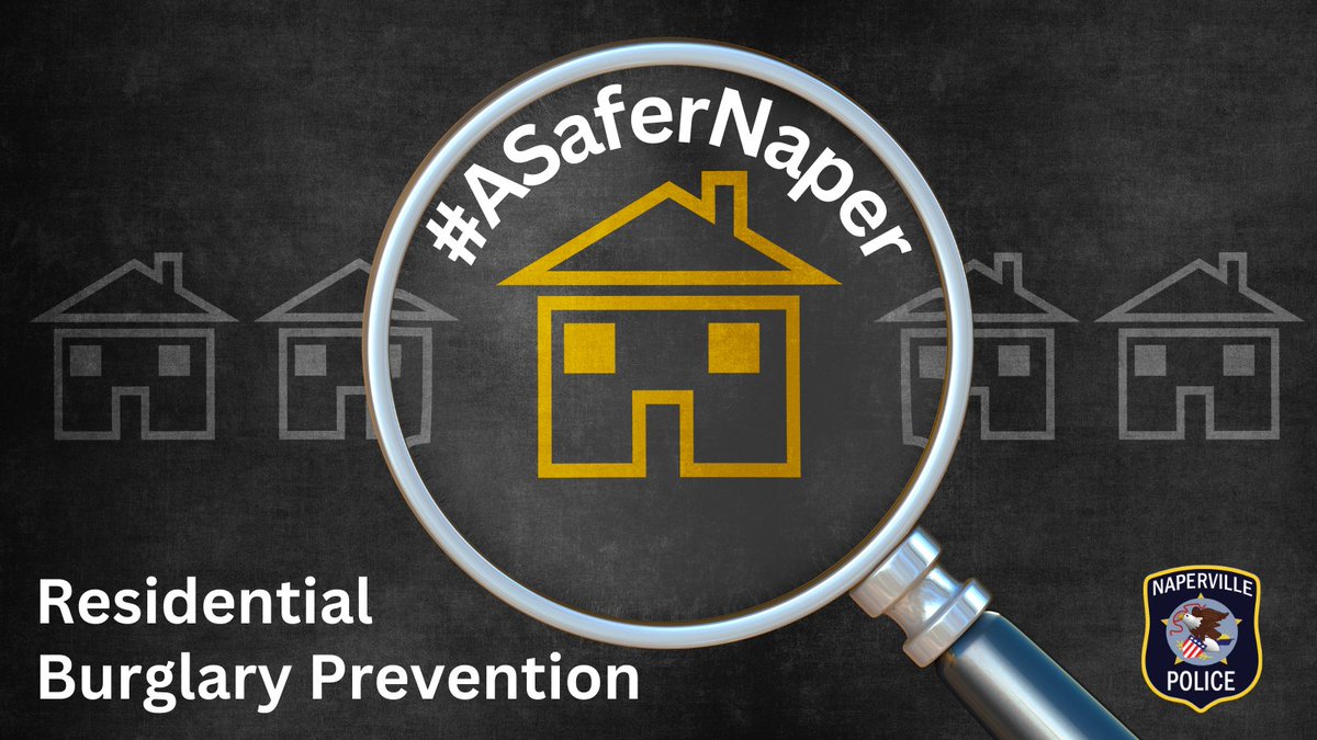 💡 Improving lighting on your property can make your home less of a target for burglars. 🌳 So can trimming the trees and shrubs in your yard so doors and windows are visible from the street. 🔎 Find more burglary prevention suggestions at naperville.il.us/asafernaper #ASaferNaper