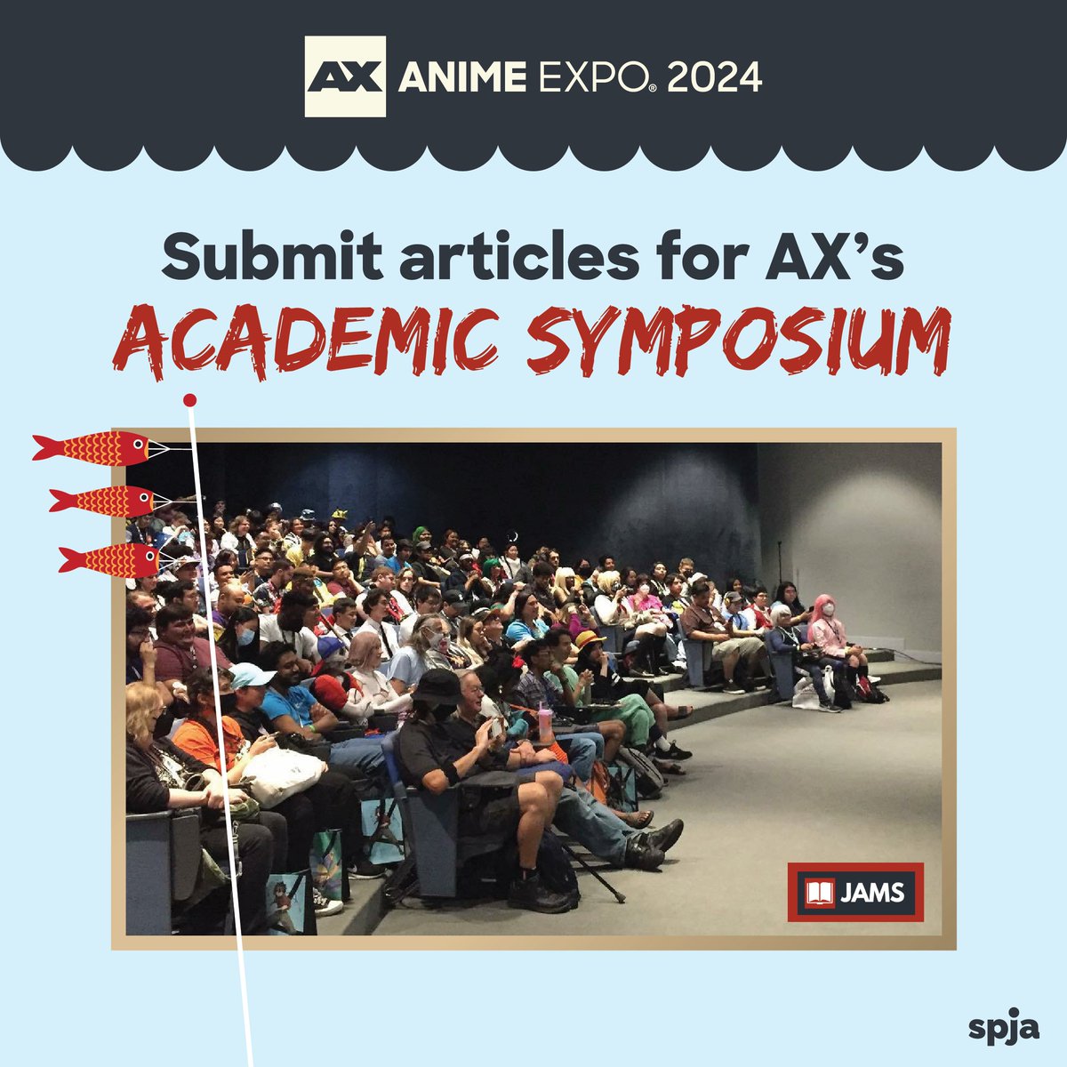 JAMS is opening its Call for Papers, inviting professors nationwide to submit academic articles on Japanese animation and culture. Selected scholars will present their work at the #AX2024 Academic Symposium! 📚✨ 📄 More info! bit.ly/3wX0sIu