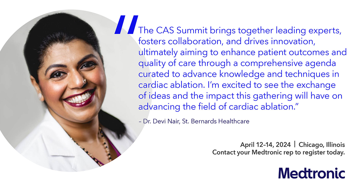 See why Dr. Devi Nair is excited for the 2024 Cardiac Ablation Summit. Join us to explore innovative technology and advancements in EP on April 12–14 in Chicago, IL. #EPeeps #CardiacAblationSummit Learn more: bit.ly/4aeosWc