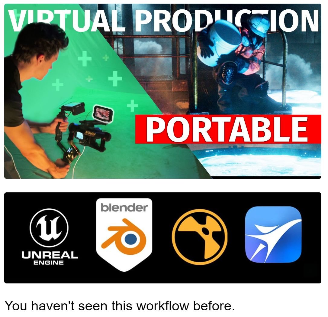 Yesterday we released a brand new video on a new way to do virtual production - using a portable system called Lightcraft Jetset. Their pipeline connects with various softwares such as Blender, Unreal, Nuke and more. Check out the full video below: youtube.com/watch?v=TUPGJj…