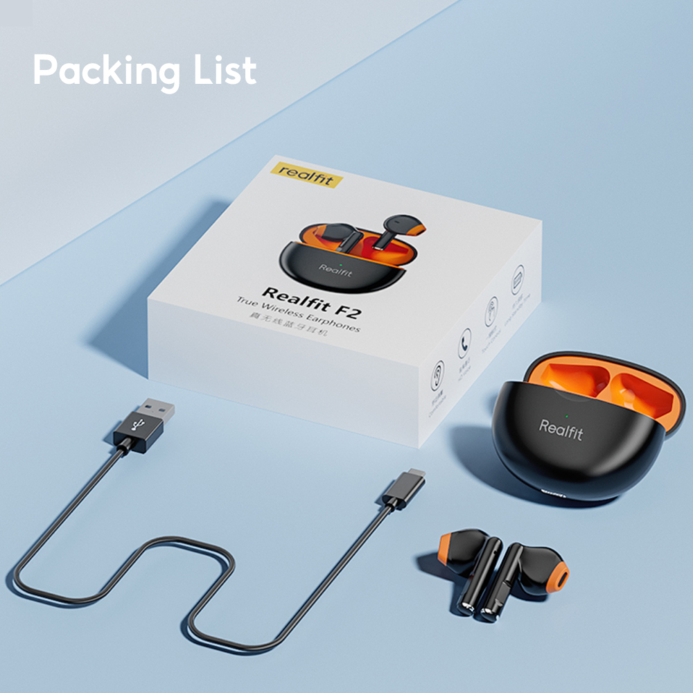 realfitind's tweet photo. "Stay connected to your tunes and your world with RealFit F2 TWS! 📱 Our Bluetooth earphones feature touch controls for effortless music management. #RealFitF2 #TouchControls #WirelessMusic" https://t.co/gbcQYjbjEY