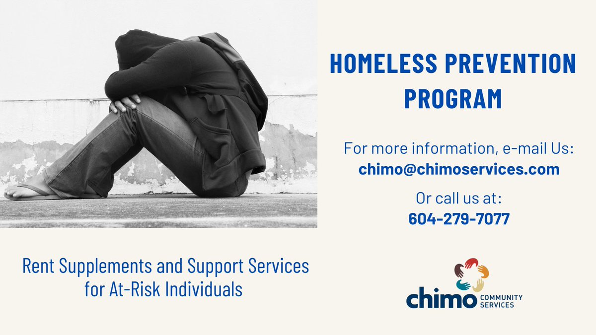 Our Homeless Prevention Program  provides supports to people who may be facing homelessness with rent supplements and support services to help them access and maintain housing. To learn more, please visit: chimoservices.com/housing/homele… #HomelessnessPrevention  #Chimocommunityservices