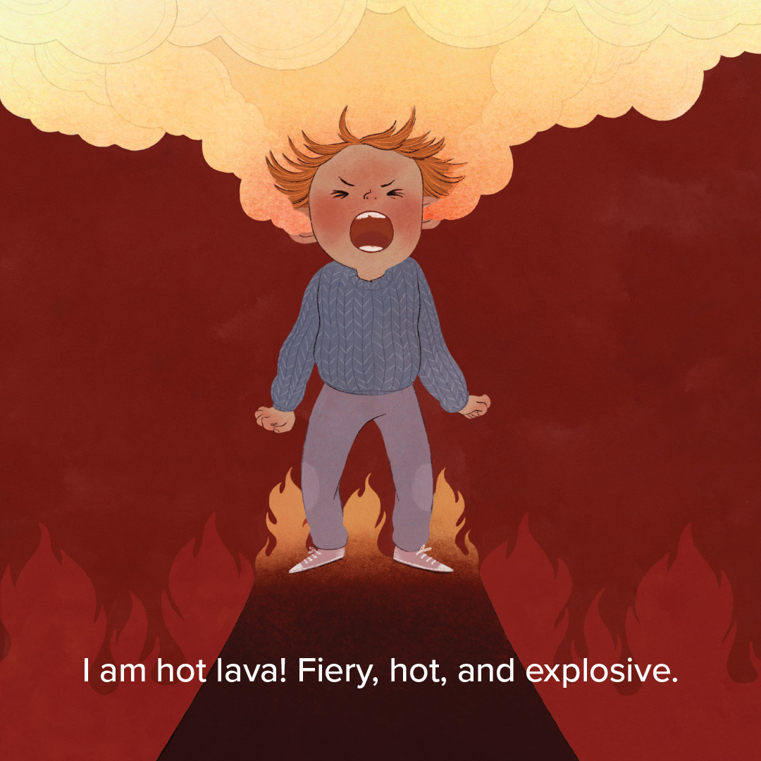 Have you ever felt like this? Illustration from the picture book Sometimes I Am Hot Lava by @jodywrites4kids. hubs.li/Q02r576_0