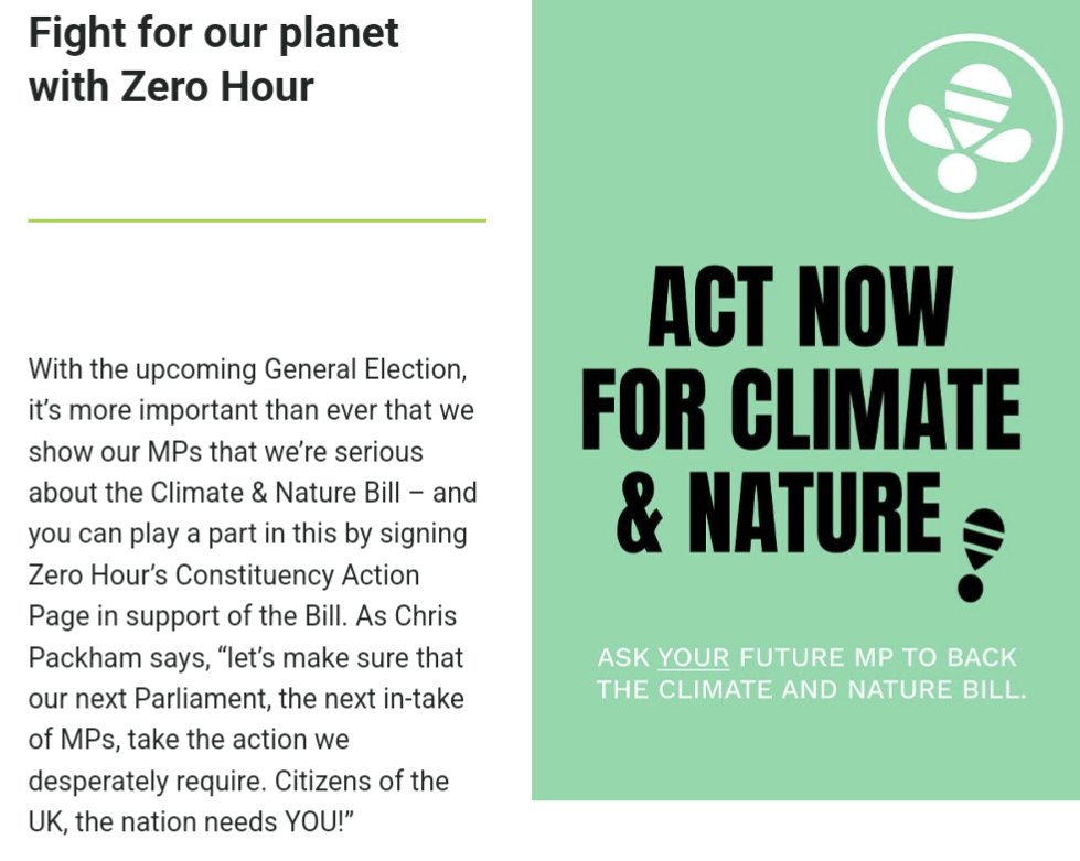 ⚡ @Ecotricity customers! ⚡ 📩 Did you catch the #CANBill call to action in this month’s edition of ‘Transformer’? 🌍 We’re very proud to count on the support of Britain’s greenest energy supplier for the Climate and Nature Bill. 👉 action.zerohour.uk @DaleVince