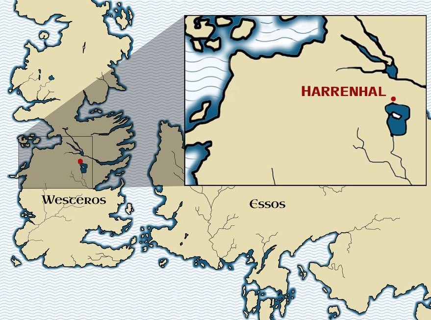 HARRENHAL HA SIDO OFICIALMENTE QUEMADO . 

Se puede ver caos en las ciudades conjuntas .