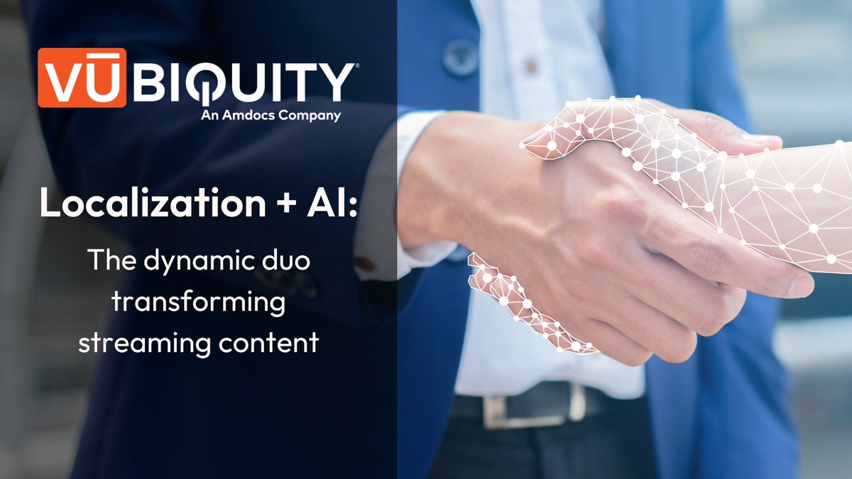 Localization and AI are teaming up to revolutionize streaming media! 🤝

Find out more about this dynamic duo in our latest blog: bit.ly/3IKQMUf

#Localization #AI #GlobalEntertainment
