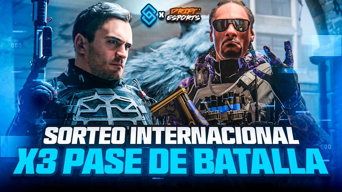 TehSinapsis's tweet photo. 🚨SORTEO INTERNACIONAL 3x PASE de BATALLA TEMPORADA 3🚨

⬇️ REQUISITOS⬇️

🔸Follow a @TehSinapsis y @DriFtEsports_
🔸Rt al tweet
🔸Mencionar a dos personas con las que harías equipo

✨ Ganadores día 4 de Abril. 

Mucha suerte🍀🤞🏽
#Warzone #WarzoneRebirth https://t.co/KzLVohD4La