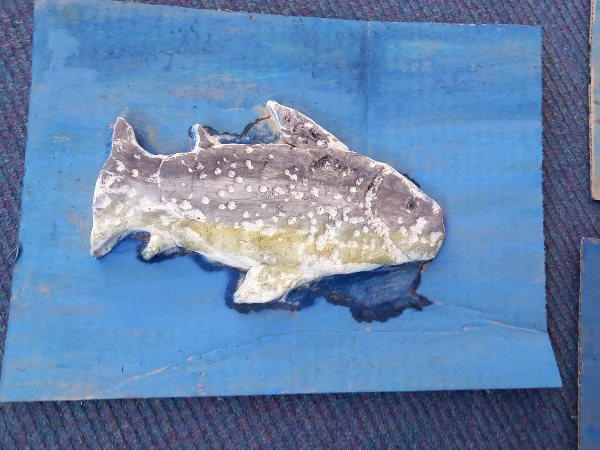 #DPSP5J have made their own salt dough in the Learning Lab. They have used their dough to model brown trout.