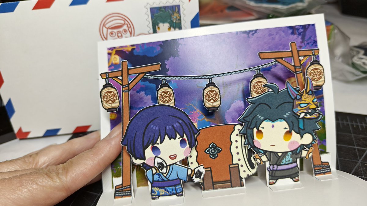 Made a bunch of little gifts for my friend Mirki when I visited. I'm guessing that Wanderer and Xiao were probably on their secret santa list, but I know what you like haha. Handmade and hand delivered Genshin gift bundle.