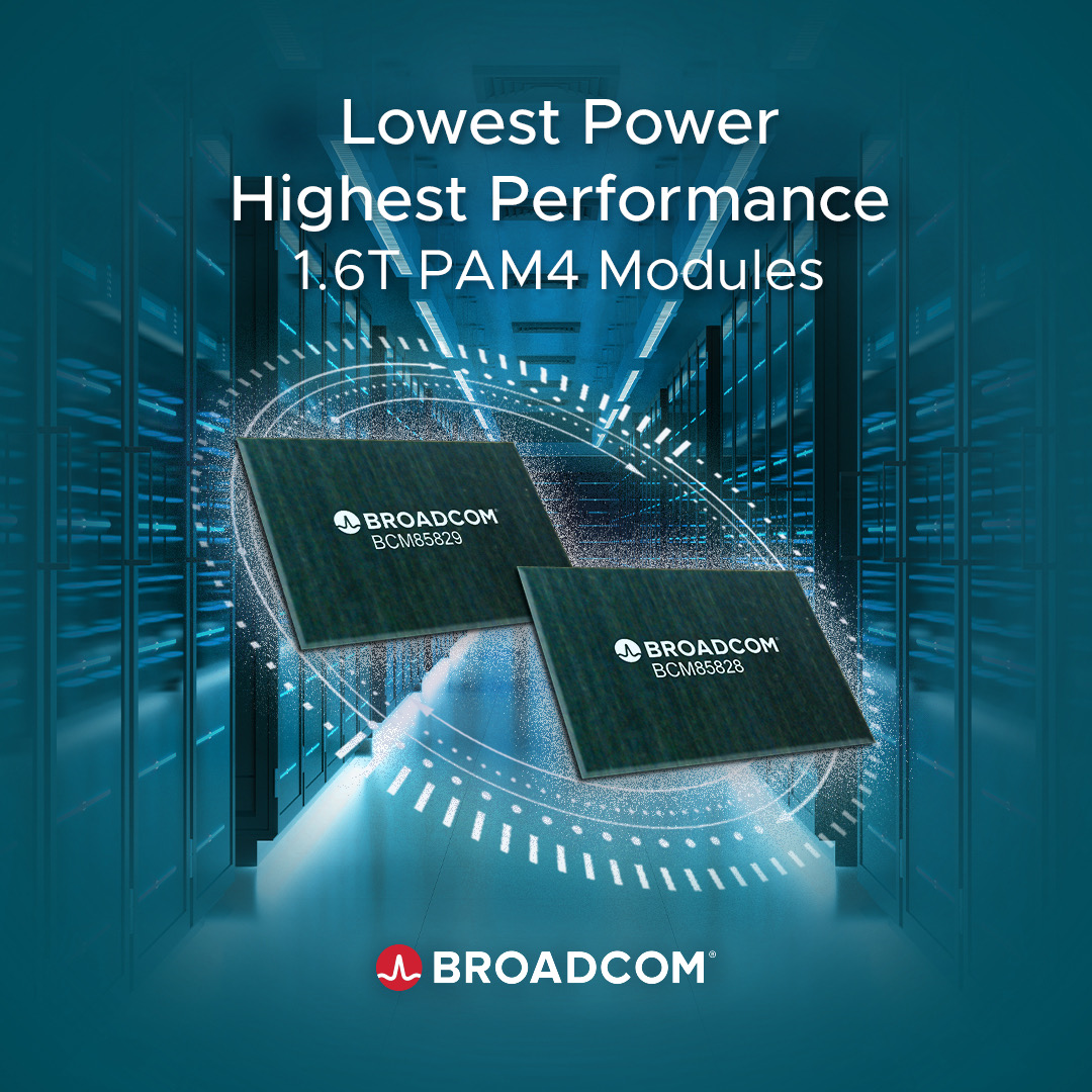For AI infrastructure leadership, foundational technologies are imperative as they enable differentiated, high performance interconnects. Last week, we introduced the lowest power, highest performance 1.6T PAM4 modules that step up to next gen AI needs. broadcom.com/company/events…