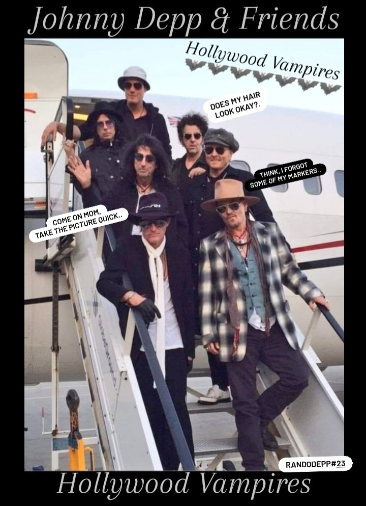 Johnny Depp & RockStars friends...
🦇🦇🦇🦇🦇🦇🦇
#HollywoodVampires #rockband
#RockStars #musicians
#JohnnyDeppRises
#JohnnyDeppKeepsWinning
#JohnnyDeppIsLoved
#JohnnyDepp #musician
#JohnnyDeppIsALegend
#JohnnyDeppIsARockStar