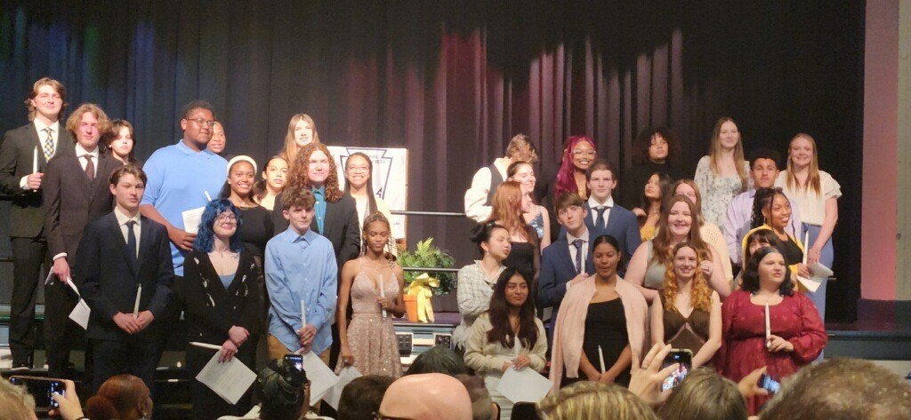 Congratulations to the most recent NHS induction members. Thank you Ms. Sokolovic for leading this tremendous group of student leaders in the pillars of scholarship, service, leadership, and character. #WoodburyPride #GoHerd #nationalhonorsociety
