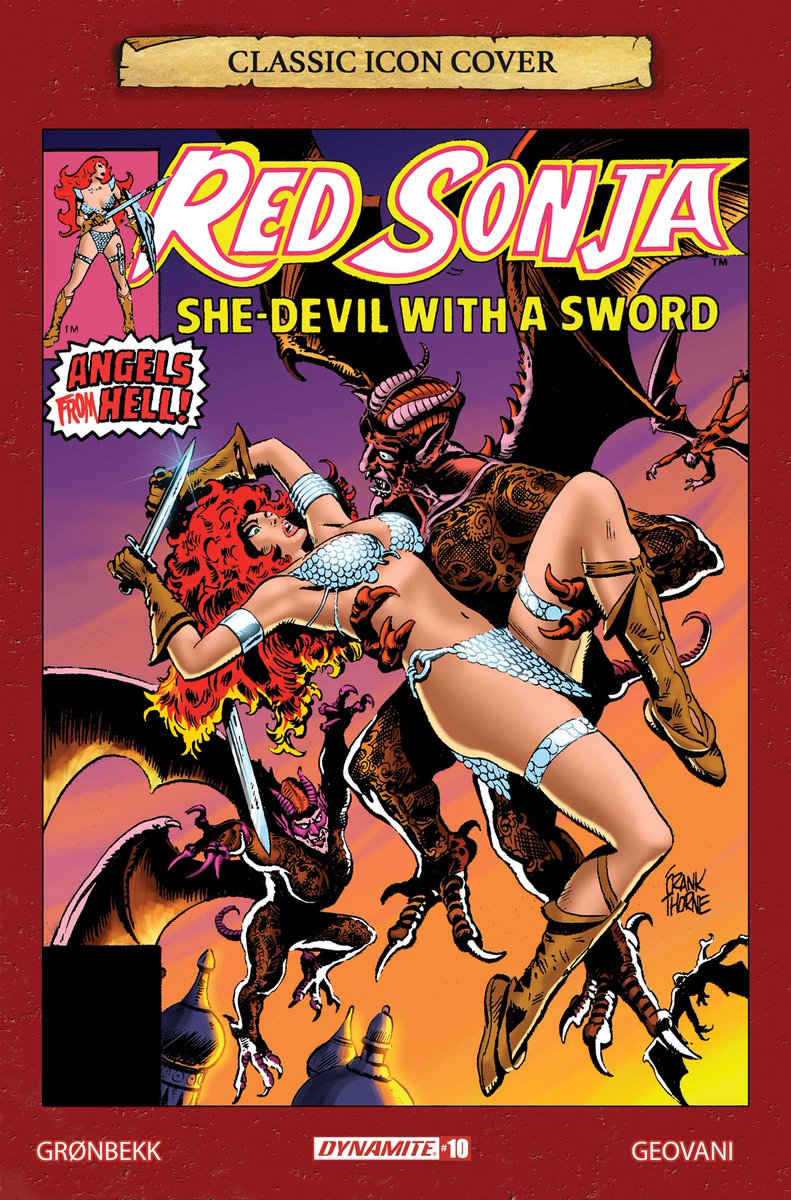 Monday is the Final Order Cutoff for Red Sonja Vol 7 #10 from Torunn Gronbekk and Walter Geovani. Look for the classic cover by Frank Thorne.

#redsonja #torunngronbekk #waltergeovani #frankthorne

dynamite.com/htmlfiles/view…
