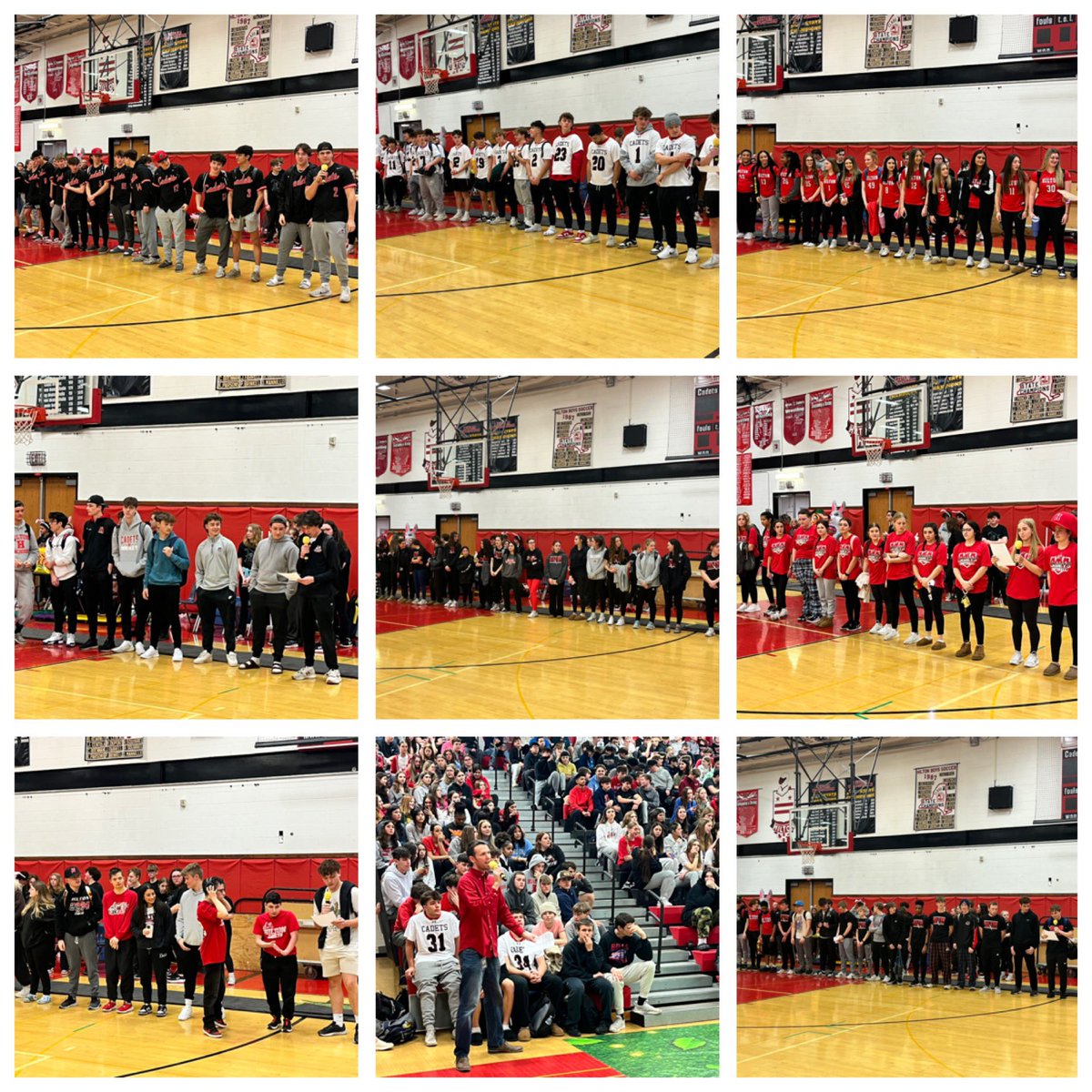 DrJeffreyMGreen's tweet photo. The Spring Pep Assembly was a great way to head into break with some fun! Thank you to Tops for donating supplies for the Sources of Strength Pie in the Face Fundraiser! https://t.co/lh5Y77AOLv