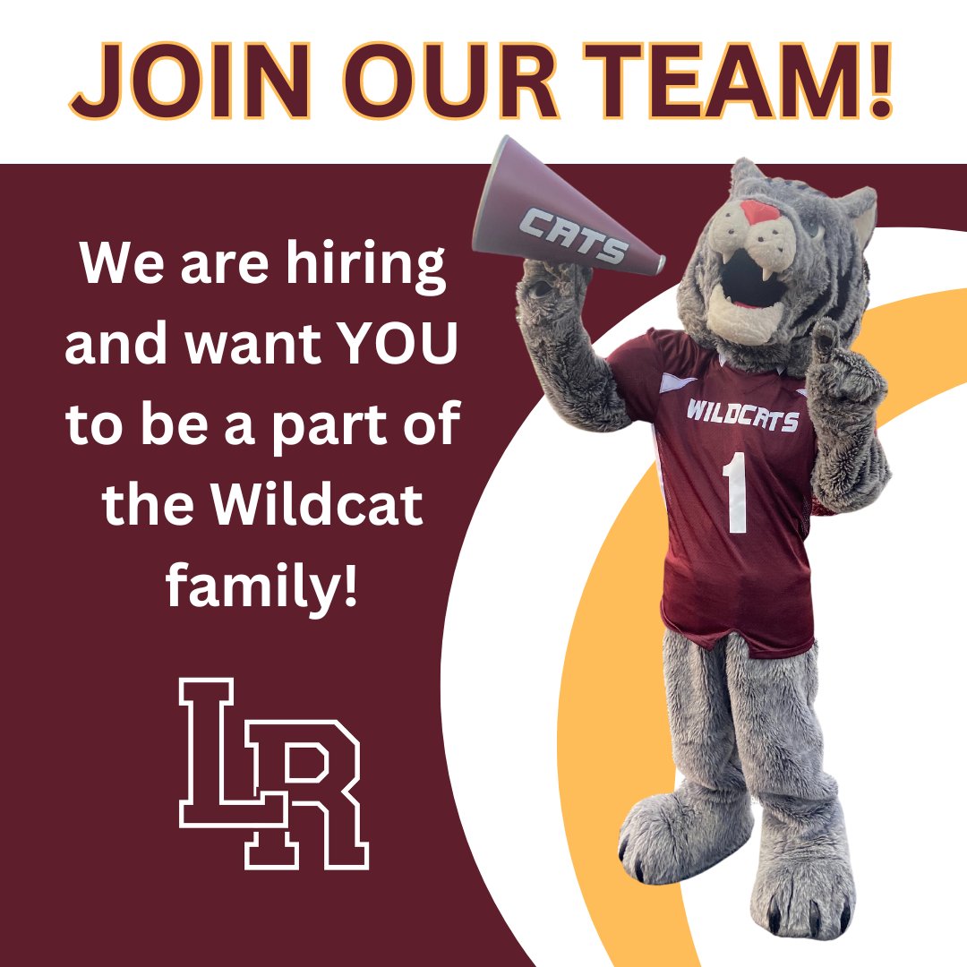 LR is hiring and we want you to join our team! ▪ Maintenance ▪ Custodian ▪ Bus Driver ▪ School Nurse (SY 2024-25) ▪ Counselor's Admin Asst. (SY 2024-25) ▪ Food Service (SY 2024-25) Visit the district website for more info & to apply! #WeAreLR logrog.net