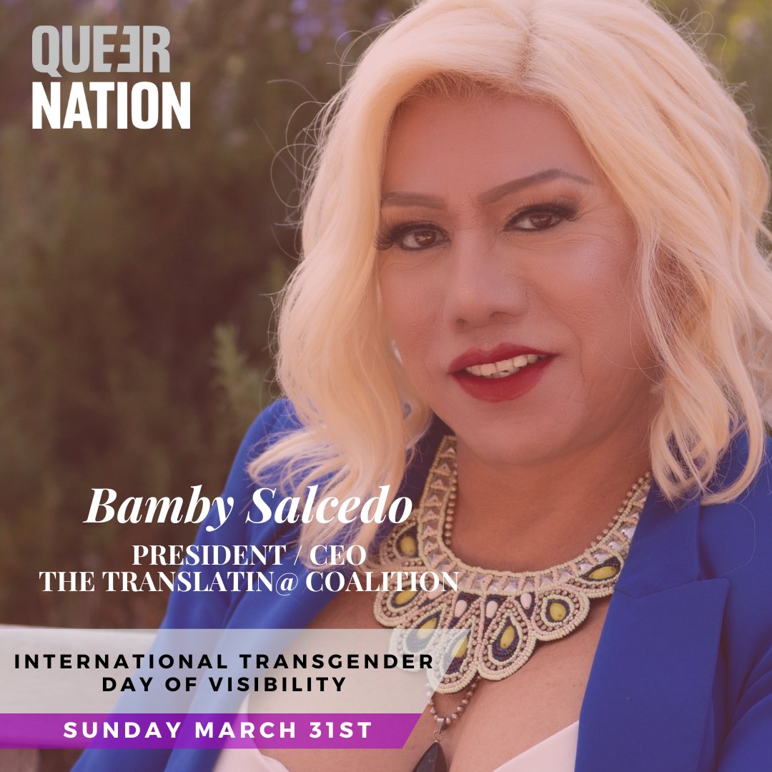 This Sunday March 31st is International Transgender Day of Visibility and @queernationorg is helping amplify voices like ours. 🏳️‍⚧️✨ #queernation #transdayofvisibility #TDOV #translatinacoalition Este domingo 31 de marzo es el Día Internacional de la Visibilidad Trans 🏳️‍⚧️