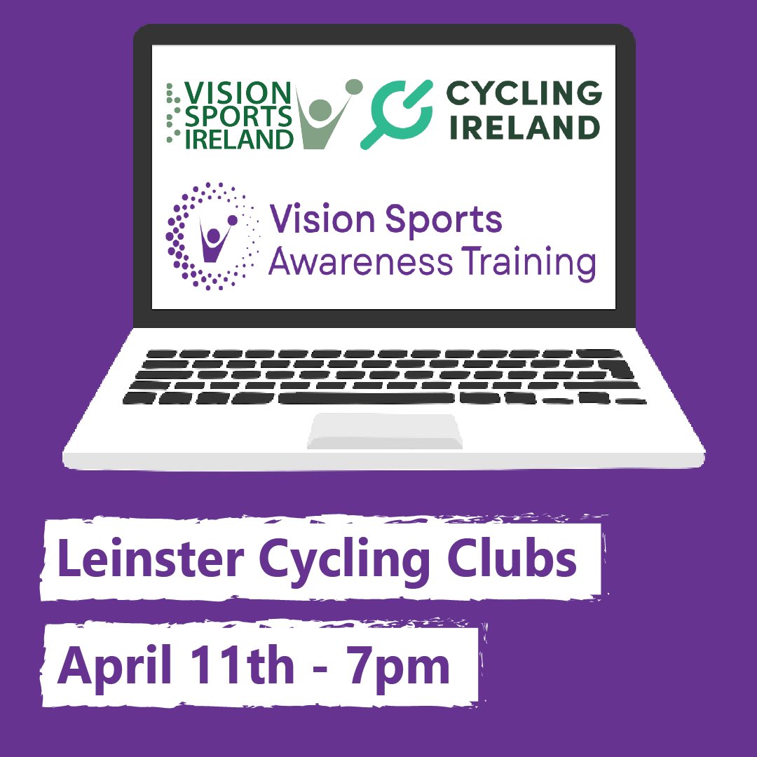 Vision Sports Ireland and @CyclingIreland are delighted to be hosting a Vision Sports Awareness Training course for any member of a cycling Ireland affiliated club within Leinster. Registration - visionsports.ie/event/vision-s…