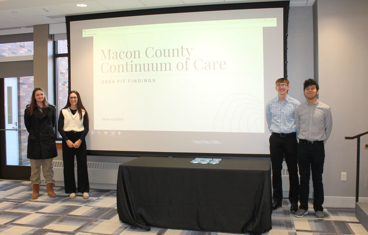 Students from Millikin University involved with the MC CoC Point in Time project shared the results from this morning's Community Breakfast.  doveinc.org/information/ma…   Link here for the complete presentation.