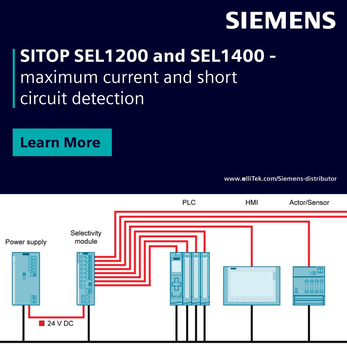 Incredible 45 mm!🤯 All the space your plant needs to be protected against overload.💡 Discover SITOP SEL1200 and SEL1400: the smart midgets that offer giant protection against overload in the 24-V DC circuit. 🔗siemens.com/us/en/products… Happily, brought to you by @elliTek_Inc
