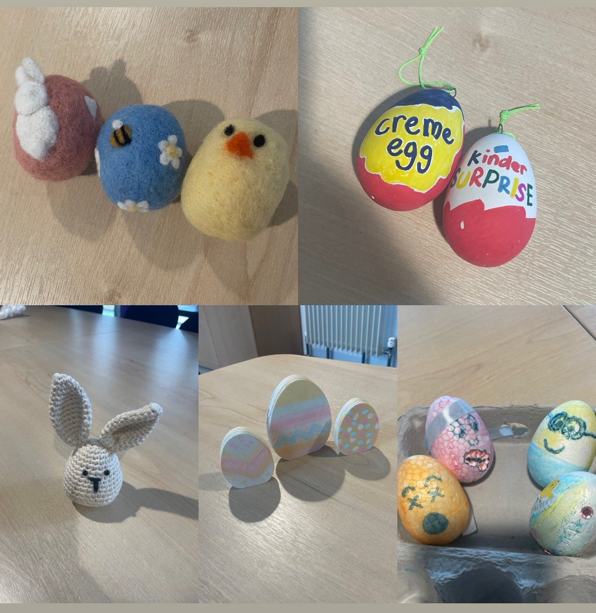 The Research Office would like to wish everyone a Happy Easter 🐇. Enjoy the few days' rest and the Spring weather 🤞 Pictured are the teams' efforts at egg decorating #crafty We are back in the office from Wednesday the 3rd of April.