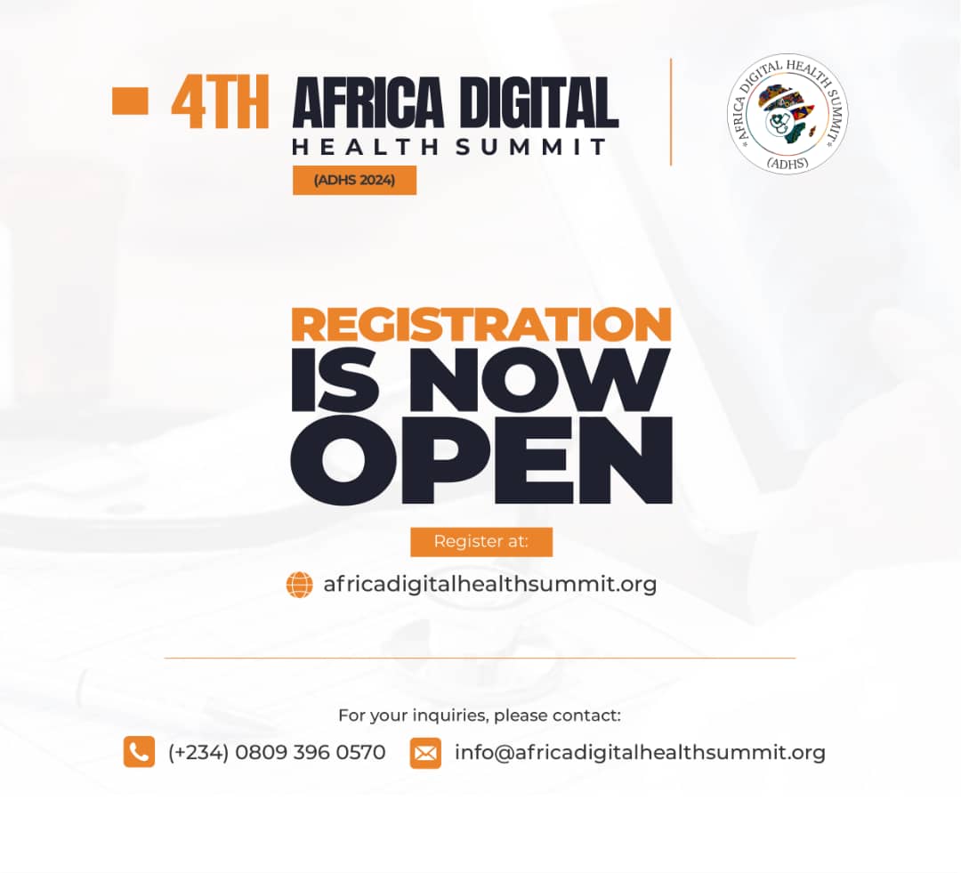 We are pleased to announce that the registration for the 4th Africa Digital Health Summit (ADHS) is open, Taking place on the 27th and 28th of June 2024 at Eko Hotel and Suites Victoria Island Lagos. It is a must-attend event. To register now click here: postly.link/Bayn/