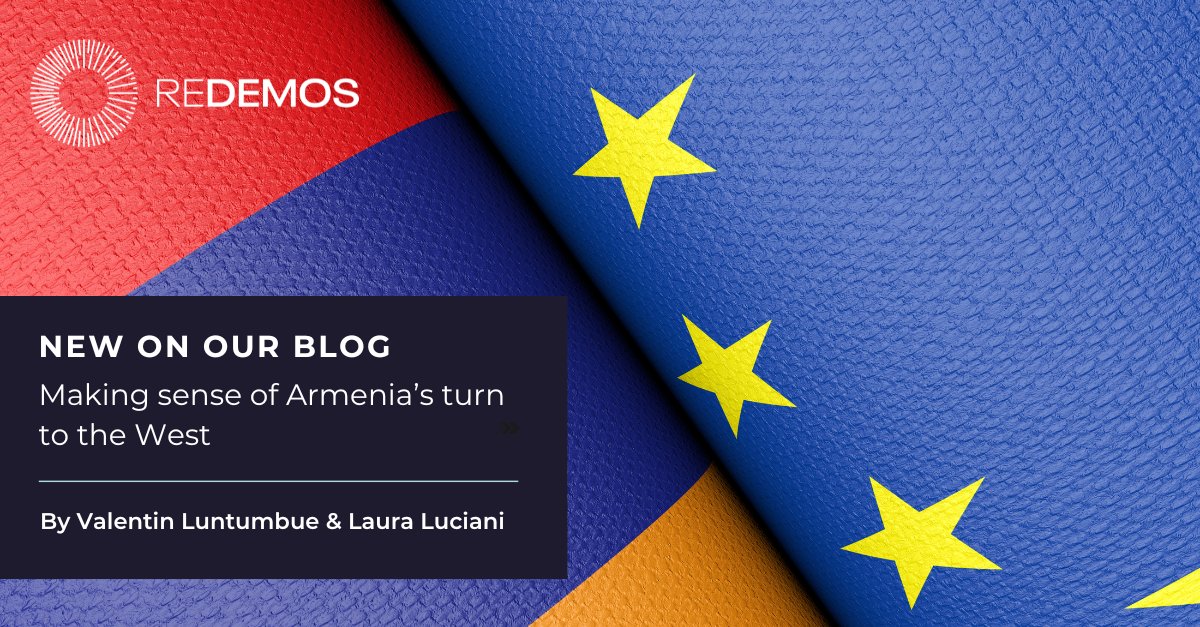 🆕 𝗼𝗻 𝗼𝘂𝗿 𝗯𝗹𝗼𝗴 📢 Armenia, for long Russia’s main partner in the South #Caucasus, has recently deepened its collaboration with European actors. What to do of #Armenia’s turn to the West? And is it really as sudden as it seems? 👉 redemos.eu/2024/03/28/mak…

#REDEMOS_eu