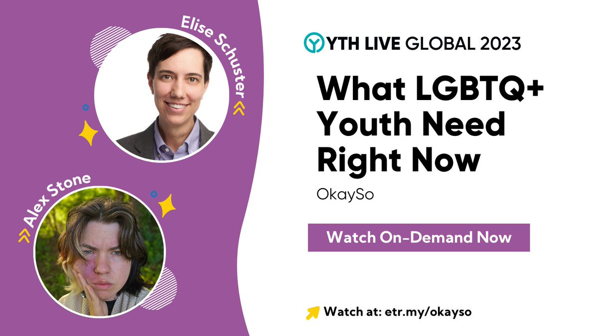 Check out this YTH Live Global session with @heyokayso on what you can do to meet LGBTQ+ young people exactly where they are. Stay tuned for an update on the future of YTH Live Global; we can't wait to share what’s next!