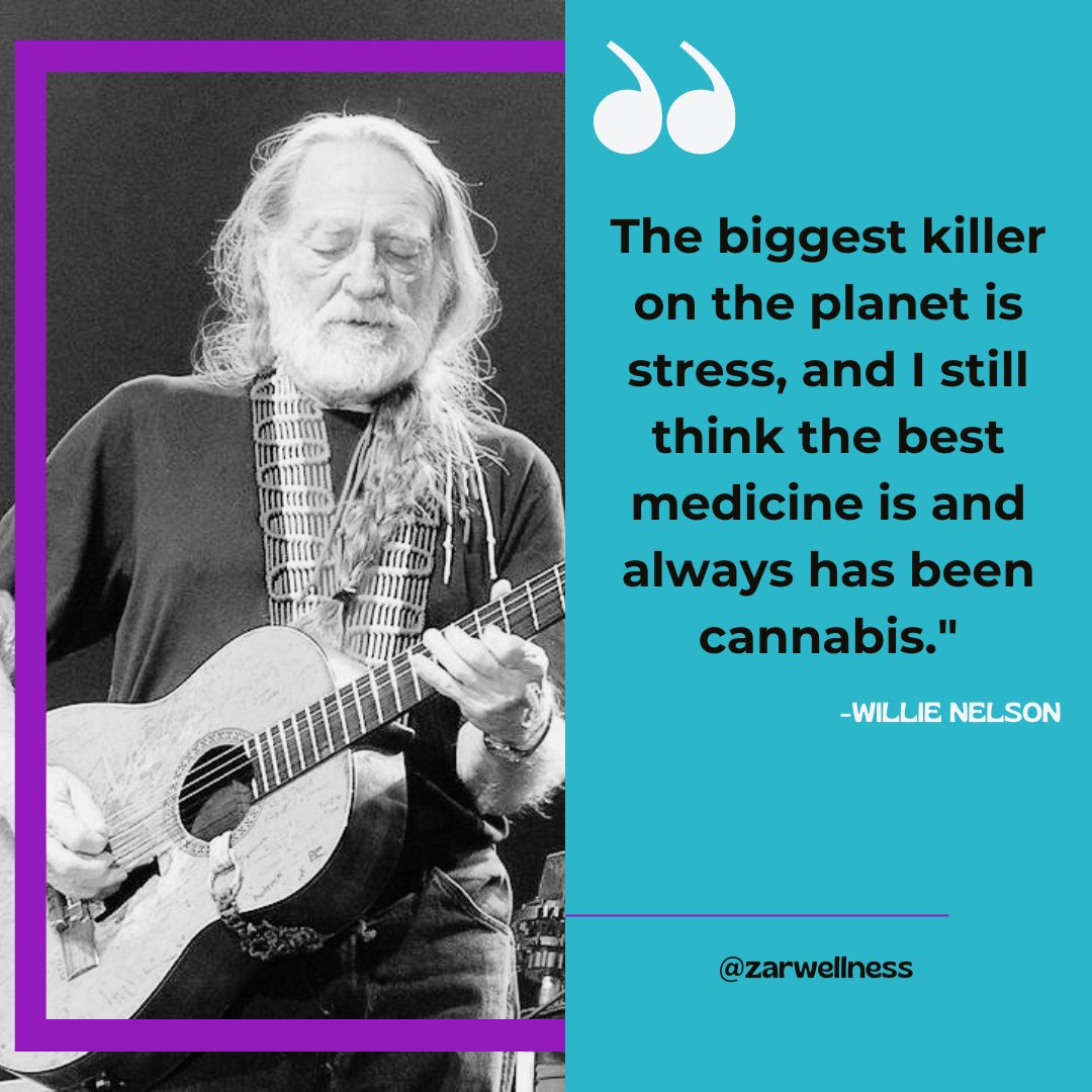 Willie Nelson's timeless wisdom 🎸: 'The biggest killer on the planet is stress, and the best medicine has always been cannabis.' Let's find our rhythm in harmony and health. 🍃💚 #WillieNelson #StressRelief #CannabisHealing