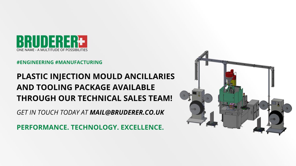 PART OF OUR RANGE - TOOLING AND EQUIPMENT FOR PLASTIC INJECTION MOULDING SOLUTIONS!

For more information, contact us at mail@bruderer.com 

#Bruderer #Ukmanufacturing #Engineering #Ukmfg #Moulding #Tool #Plastic #Manufacturing #Precision #Technology #Excellence #Plasticinjection