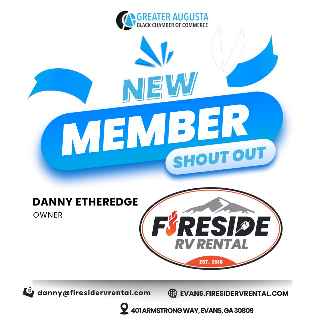 🌟 Welcoming Danny Etheredge to the GABCC family! Proud owner of Fireside RV Rental in Evans, GA, ready to fuel your next adventure! 🚐🔥

#GABCCNewMember #RVLife #EvansGA